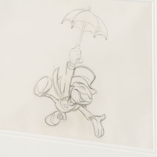 Jiminy Cricket Original Production Cel And Drawing S Signed By