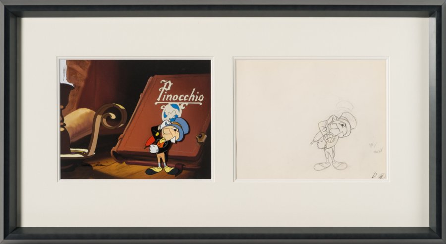 VIN ORI POR 31317 Jiminy Cricket Original Production Cel And Drawing 1 (1970s) signed by Preston Blair 30 