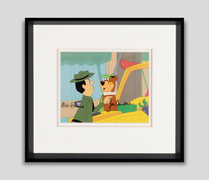 Hanna 2024 Barbera Yogi Bear and Boo Boo Hand Painted Animation Cel Art Reproduction