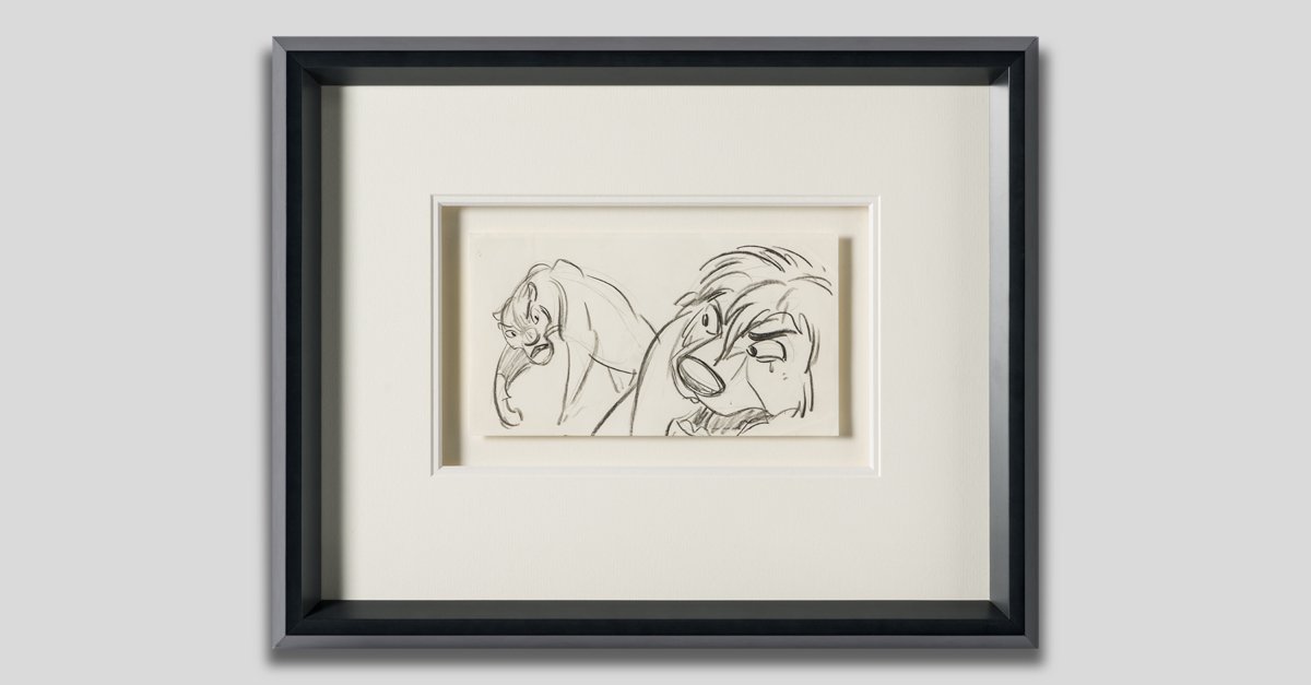 Simba and Nala (2) Storyboard | Disney Vintage | Castle Fine Art