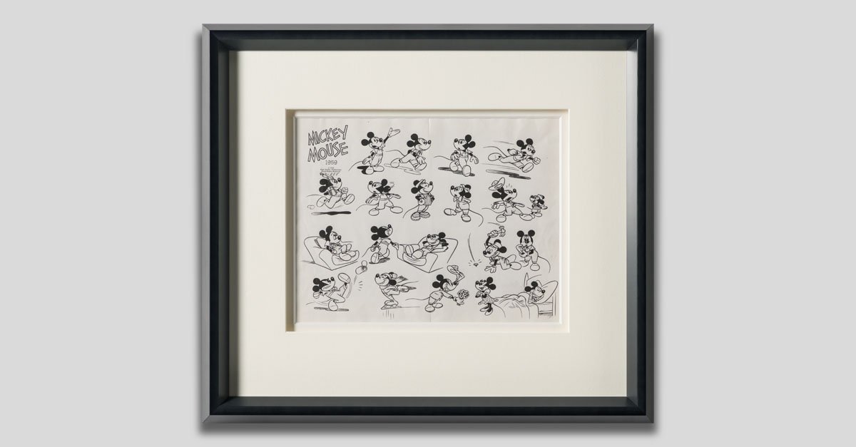 Mickey Mouse Model Sheet Framed Pin deals Set with COA, Limited Edition