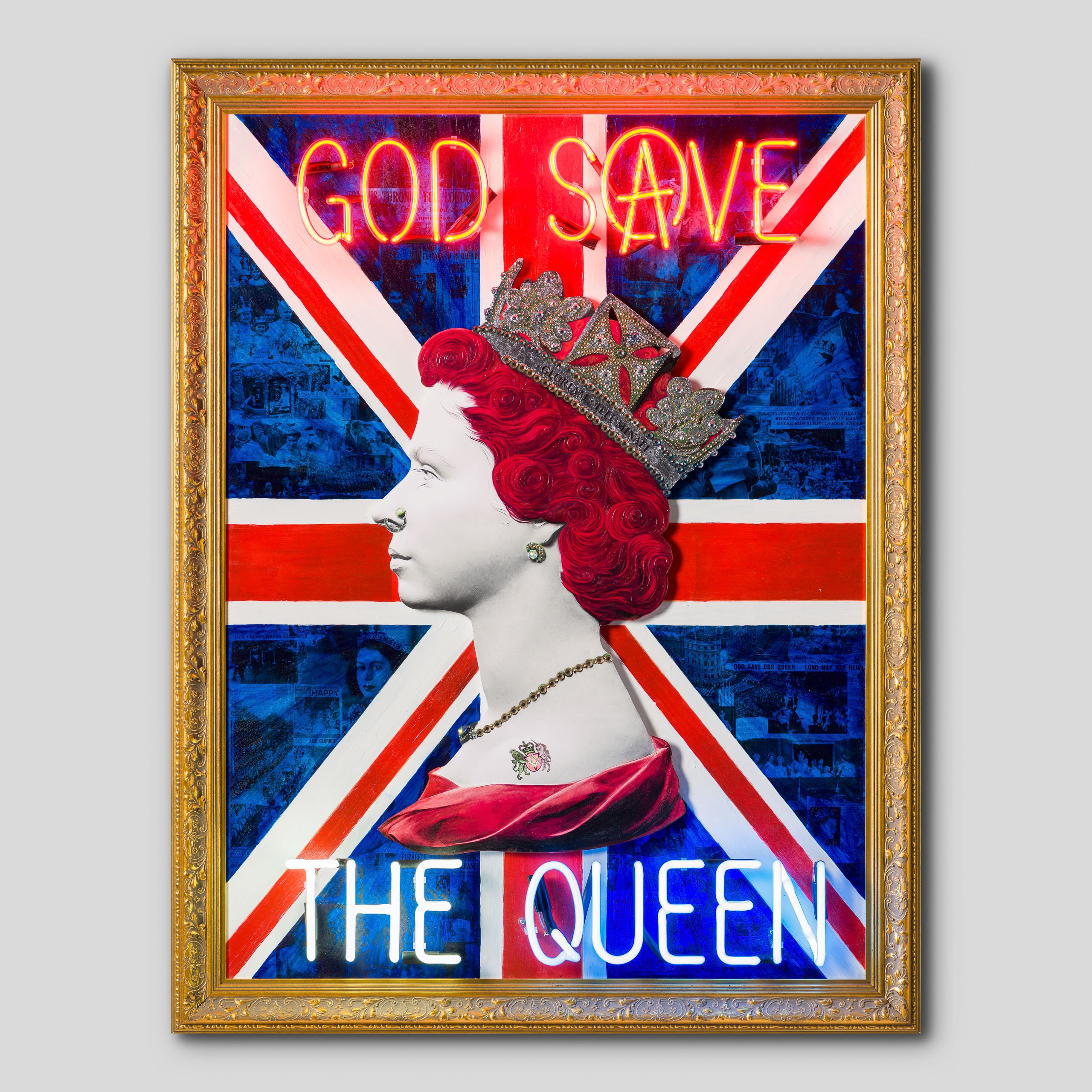 God Save The Queen 317 Illuminati Neon Castle Fine Art