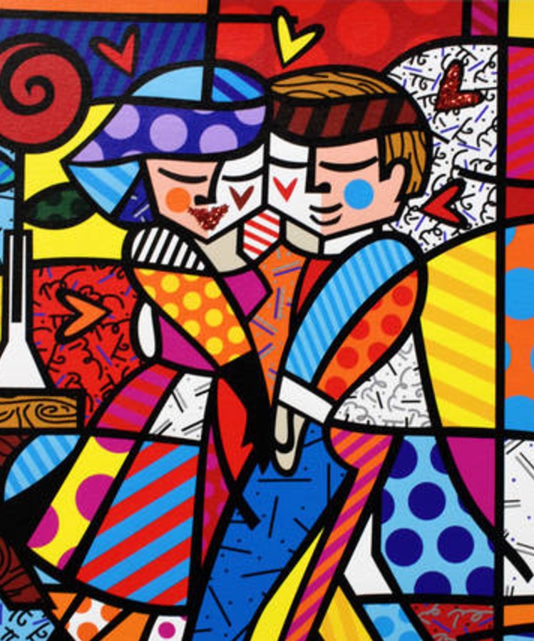 Toast To Love Glasses Ed No 158 Romero Britto Castle Fine Art