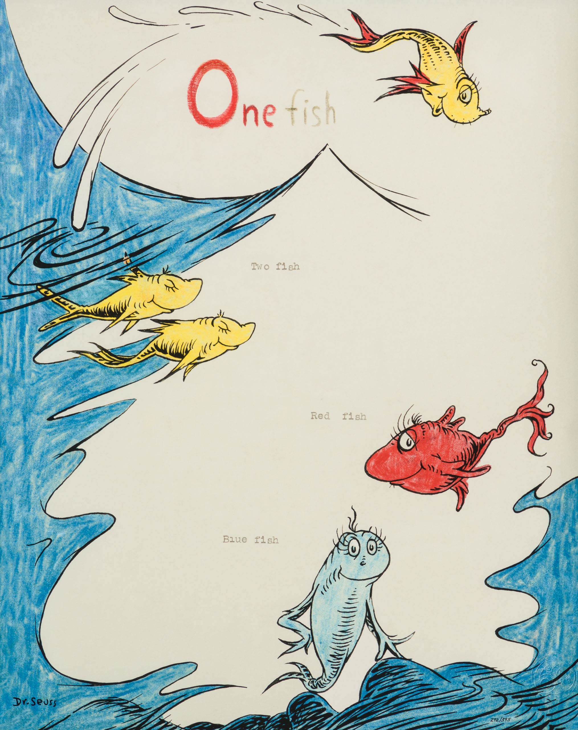 One Fish Two Fish Red Fish Blue Fish 60th Anniversary — The Art