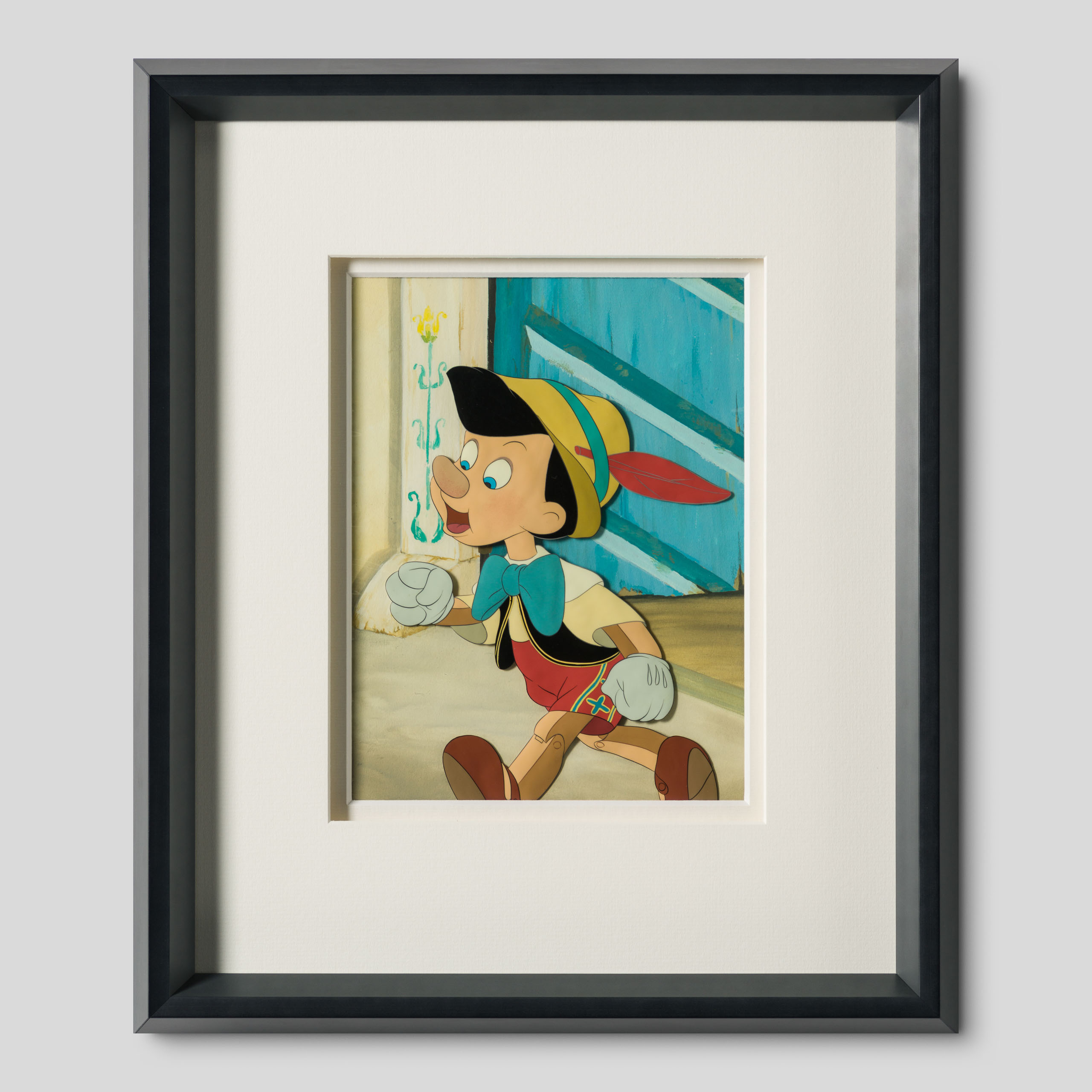 Pinocchio Large Original Production Cel On Hand Painted Background ...